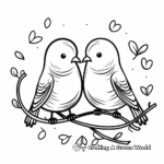 Printable Love Bird Themed Coloring Pages 1