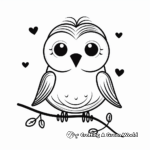 Printable Love Bird Themed Coloring Pages 4
