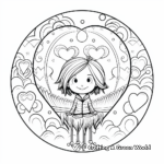 Printable Love Mandala Coloring Pages for Artists 3
