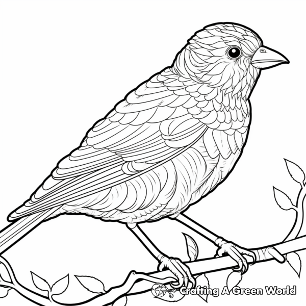 American Goldfinch Coloring Pages - Free &amp; Printable!