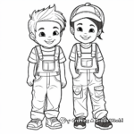 Printable Overalls Coloring Pages for Kids and Adults 2