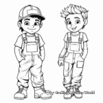 Printable Overalls Coloring Pages for Kids and Adults 4