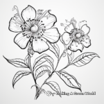 Printable Passion Flower Vine Coloring Pages for Artists 2