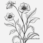 Printable Passion Flower Vine Coloring Pages for Artists 3