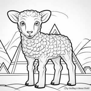 Printable Passover Lamb Coloring Pages 1