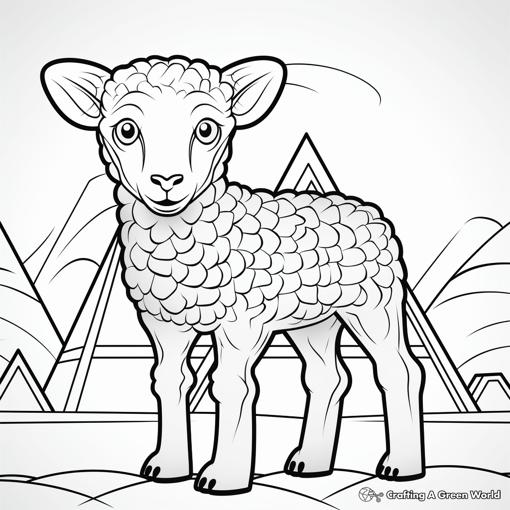 Printable Passover Lamb Coloring Pages 1