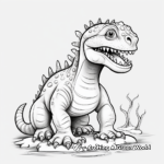 Printable Pencil Drawing Iguanodon Coloring Pages 3