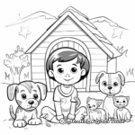Printable Pets in Need Coloring Pages 3