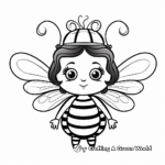 Printable Queen Bee and Hive Coloring Pages 4