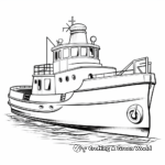 Printable Realistic Tugboat Coloring Pages 1