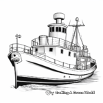 Printable Realistic Tugboat Coloring Pages 3