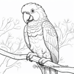 Printable Red-fronted Macaw Coloring Pages for Artists 1