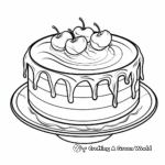 Printable Red Velvet Cake Coloring Pages 1