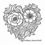 Printable Rose Heart Coloring Pages 3
