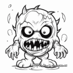 Printable Scary Monster Halloween Coloring Pages 2