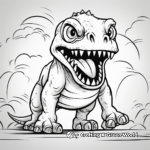 Printable Scary T Rex Coloring Pages For Halloween 1