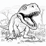 Printable Scary T Rex Coloring Pages For Halloween 3