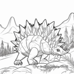 Printable Scenic Stegosaurus Coloring Pages 1