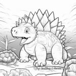 Printable Scenic Stegosaurus Coloring Pages 3