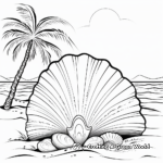 Printable Seashell Beach Coloring Pages for Artists 4