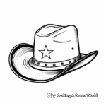 Printable Sheriff's Cowboy Hat Coloring Pages 3