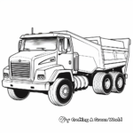 Printable Simple Dump Truck Coloring Pages for Toddlers 4