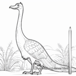 Printable Simple Therizinosaurus Coloring Pages 4