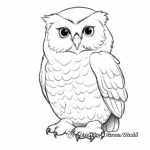 Printable Snowy Owl Coloring Pages for Artists 1