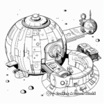 Printable Spacecraft View of Dwarf Planets Coloring Pages 3