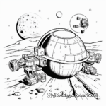Printable Spacecraft View of Dwarf Planets Coloring Pages 4