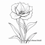 Printable Tulip Flower Coloring Sheets 3