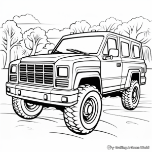 Printable Vehicles Blank Coloring Pages 2