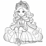 Printable Winter Princess with Ice Sculpture Coloring Pages 3