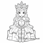 Printable Winter Princess with Ice Sculpture Coloring Pages 4