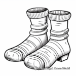 Printable Woolen Winter Socks Coloring Pages 2