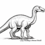 Profile View of Iguanodon Coloring Pages 4