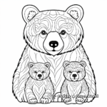 Protective Mama Bear Coloring Pages 1