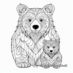 Protective Mama Bear Coloring Pages 3