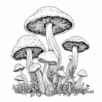 Psychedelic Psilocybe Mushroom Coloring Pages 3