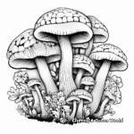 Psychedelic Psilocybe Mushroom Coloring Pages 4