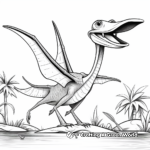 Pteranodon and Jungle Coloring Pages 3