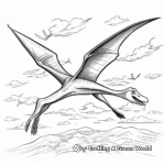 Pteranodon in Flight: Sky Scene Coloring Pages 2