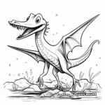 Pteranodon in the Storm Coloring Pages 1