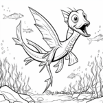 Pterodactyl Hunting for Fish Coloring Pages 3