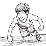 Pumped-Up Wrestling Coloring Pages 2