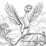 Pyroraptor Hunting Scene Coloring Pages 1