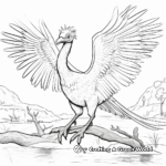 Pyroraptor Hunting Scene Coloring Pages 2