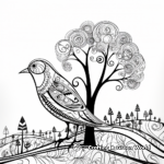 Quail In The Trees Coloring Pages 1