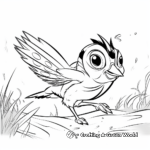 Quail Running Coloring Page 1