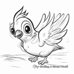 Quail Running Coloring Page 3